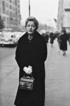 Woman with white gloves and a pocketbook, N.Y.C., 1956.